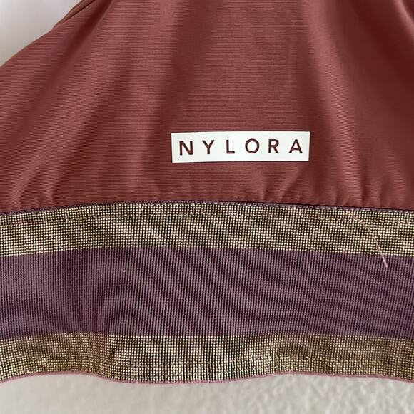 NYLORA Metallic Banded Y Back Sports Bra Medium - Picture 3 of 5